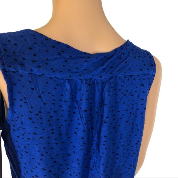 Olivia Moon Hi-Lo V Neck Sleeveless Dotted Top - Picture 7 of 8